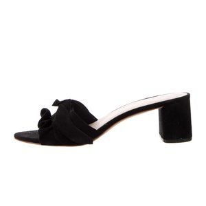 Loeffler Randall Suede Ruffle Embellishment Slides (Size 9)